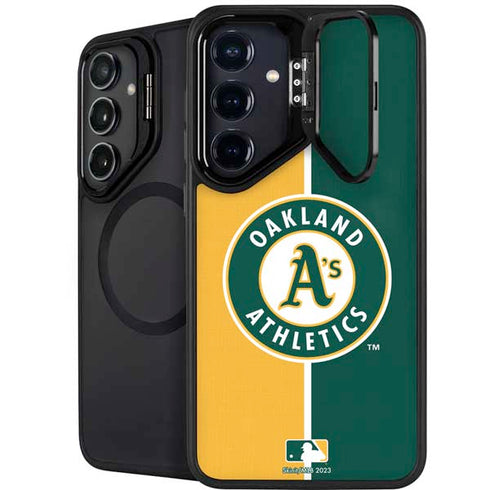 MLB Oakland Athletics Split Galaxy S24 FE Kickstand Case